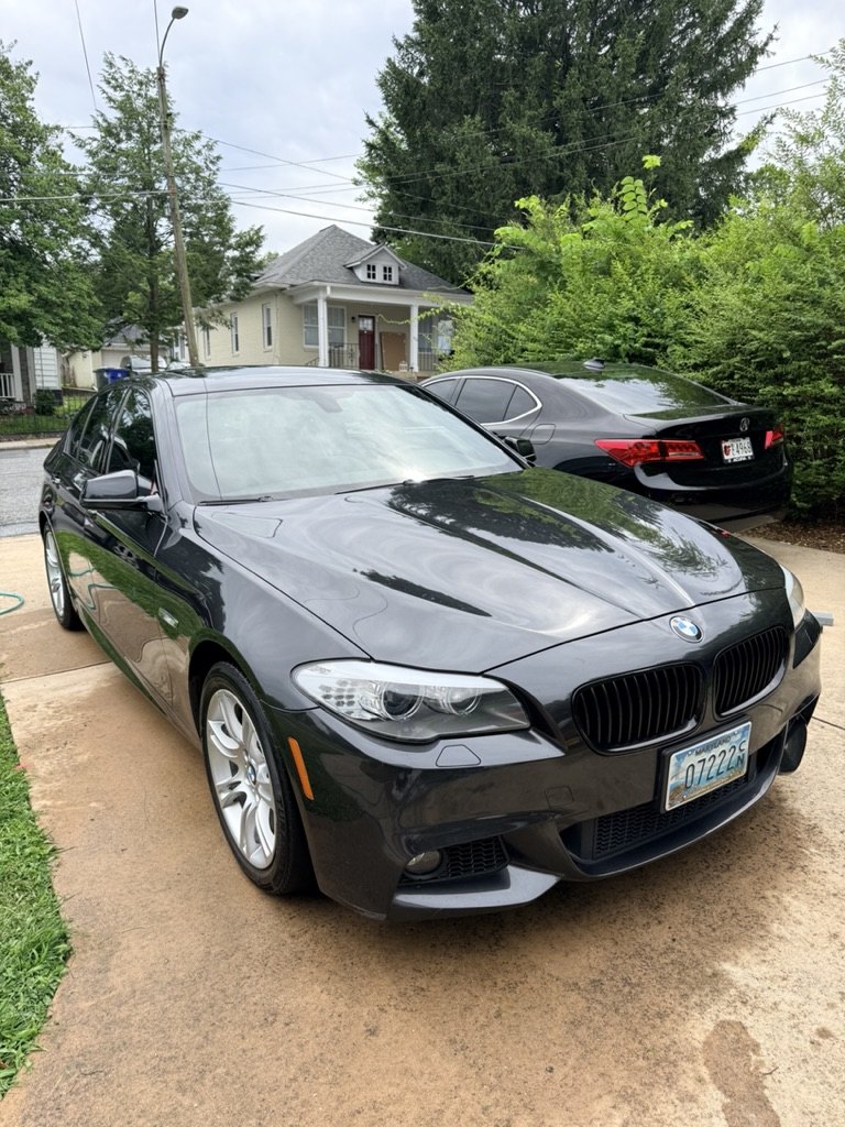 BMW 5 Series after a hand wash
